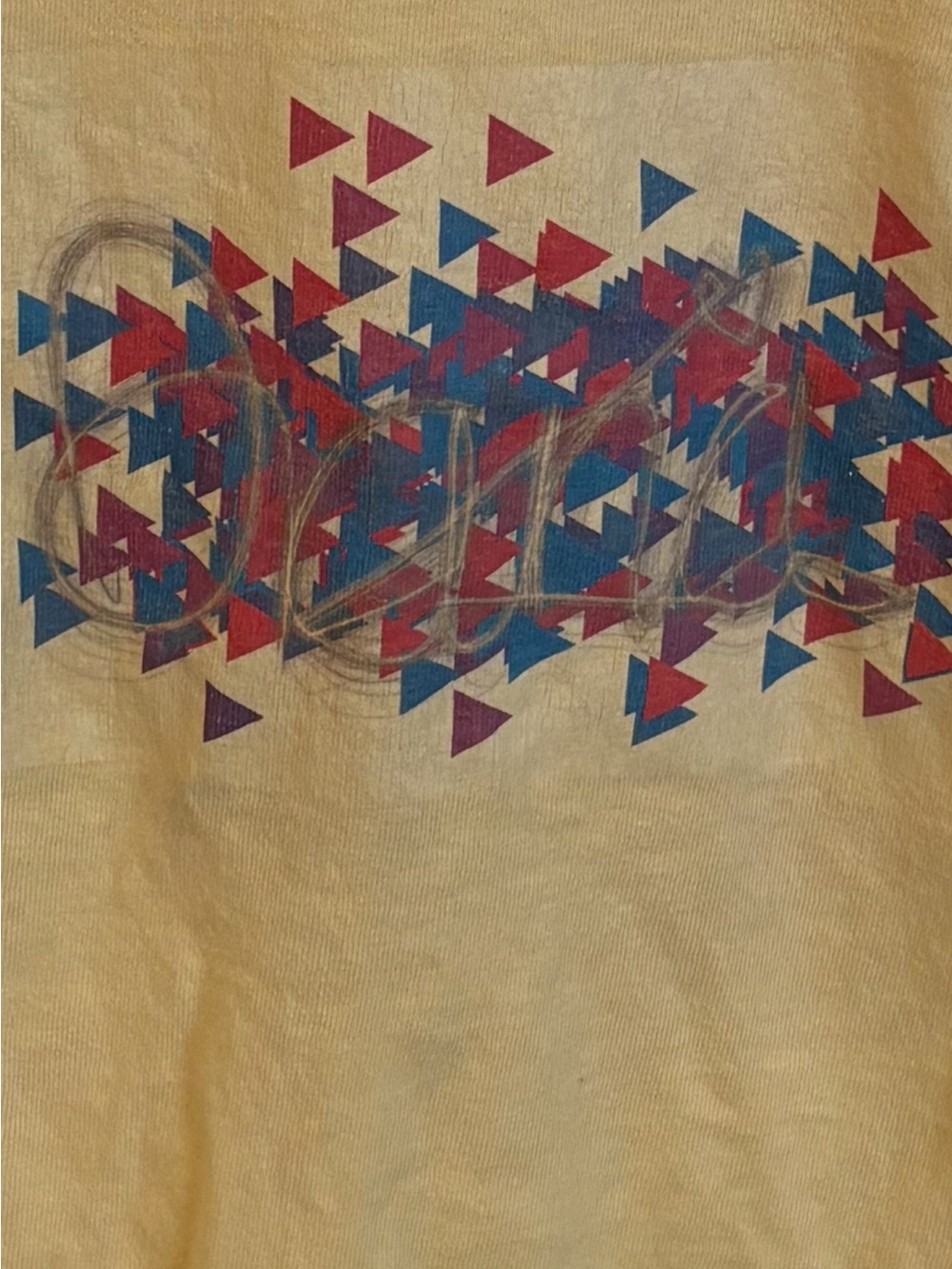 Gildan Pale Yellow Short Sleeve “Band” Graphic Tee - Picture 6 of 6